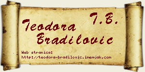 Teodora Bradilović vizit kartica